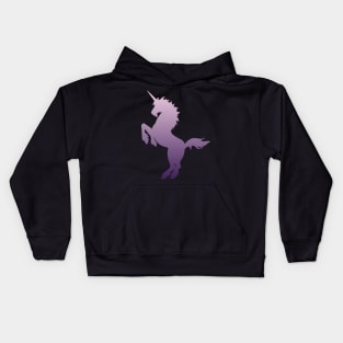 Purple Unicorn Silhouette Kids Hoodie